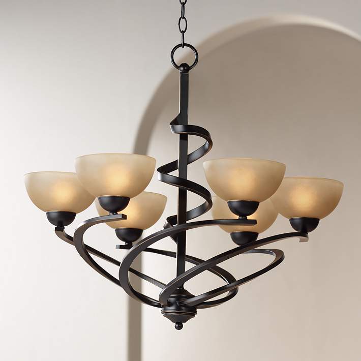 Lamps Plus Franklin Iron Works Dark Mocha Ribbon Chandelier Review